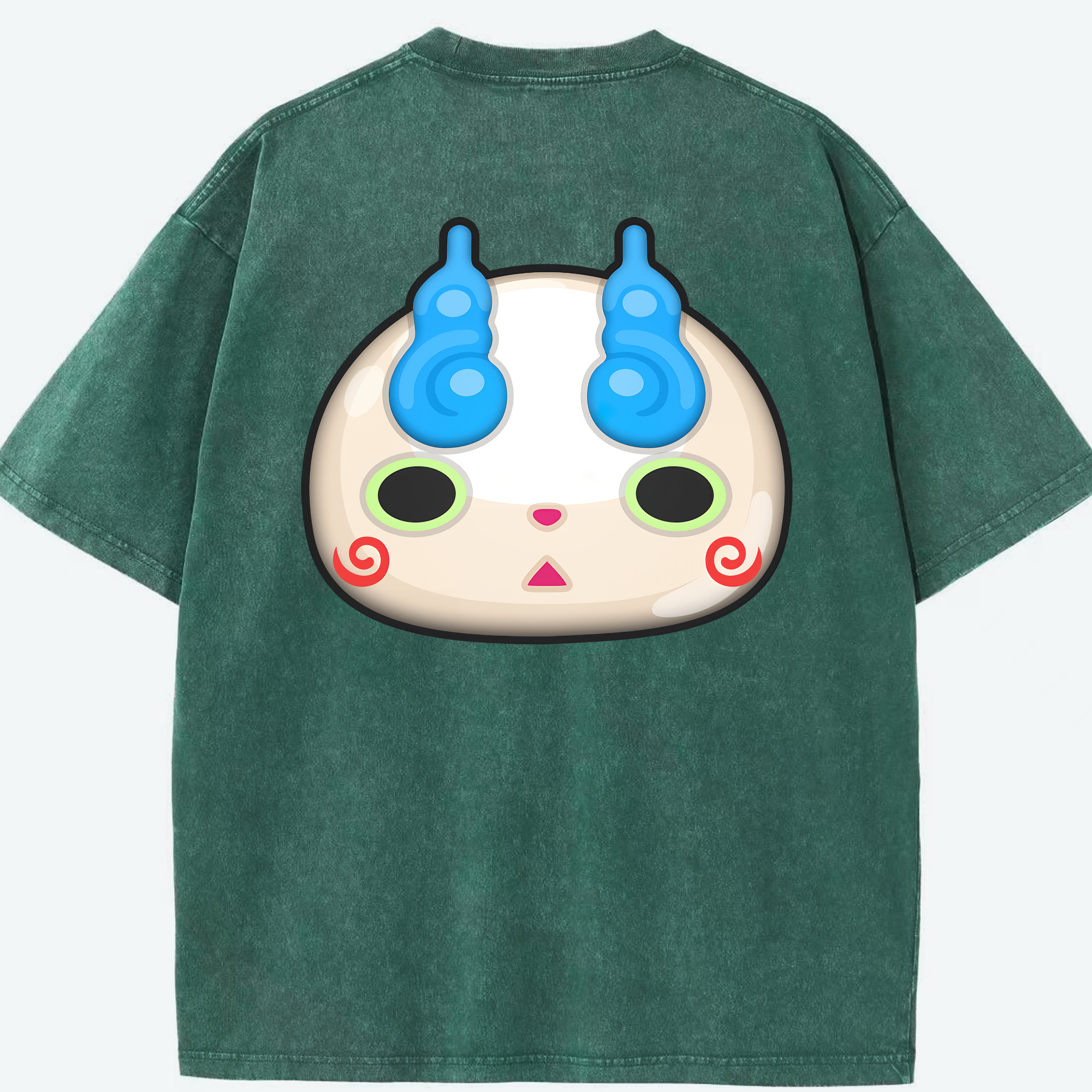 （画像用） 妖怪ウォッチ Yo-kai Watch 綿100% ヴィンテージ風 半袖Tシャツ（背面プリント）